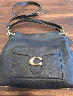 Coach Black NWOT Tabby Hobo Polishrd Pebble Leather